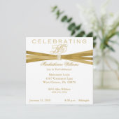 エレガントな第50第50バースデーパーティ招待状 招待状 (スタンド正面)