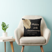 エレガントな第50記念日の黒くフェイクな金ゴールドのカスタム クッション (椅子)