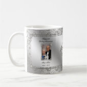 エレガントな第60結婚記念日の写真のコーヒー・マグ コーヒーマグカップ (左)