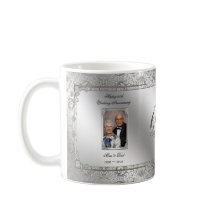 エレガントな第60結婚記念日の写真のコーヒー・マグ