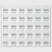 エレガントな第60誕生日の銀ぱくのグリッターライト ラッピングペーパー (フラット)