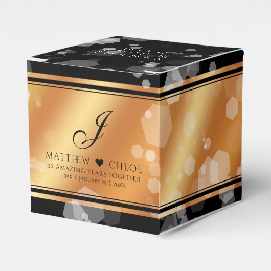 エレガントな第7第22第49銅の結婚記念日 フェイバーボックス (正面サイド)
