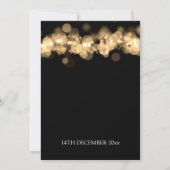 エレガントな第70誕生会の金ゴールドの《写真》ぼけ味ライト 招待状 (裏面)