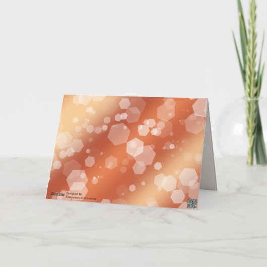 エレガントな第8回または第32回ブロンズ 結婚記念日 サンキューカード (裏面)