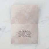 エレガントな第8回または第32回ブロンズ 結婚記念日 サンキューカード (内部)