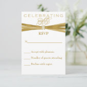 エレガントな第80バースデーパーティ招待状RSVPカード 出欠カード (スタンド正面)