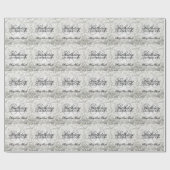 エレガントな第80誕生会の銀のグリッターライト ラッピングペーパー (フラット)