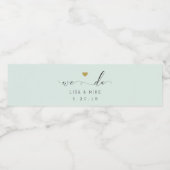 エレガントな筆記体デザインの結婚式 ウォーター ボトル ラベル (シングルラベル)