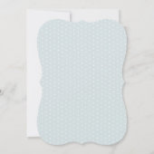 エレガントな筆記体 ダスティーブルーの花のブライダルシャワー 招待状 (裏面)