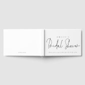 エレガントな筆記体　任意の色　ブライダルシャワーのゲストブック ゲストブック (全面)