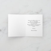 エレガントな筆記体 結婚式のお礼 写真 サンキューカード (内部)