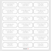 エレガントな筆記体 結婚式の封筒住所ステッカー シール (シート)