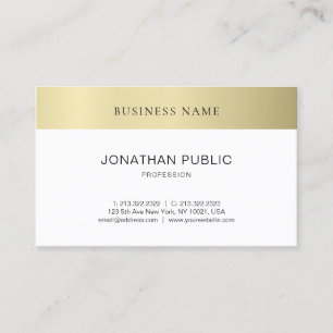 エレガントな粋でモダンでミニマルで明白な金ゴールドの一見 名刺