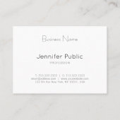 エレガントな粋な最小主義のテンプレートのプロフェッショナル 名刺 (裏面)