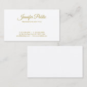 エレガントな粋な金ゴールドの手書きの文字はデザインを滑らかにします 名刺 (正面/裏面)