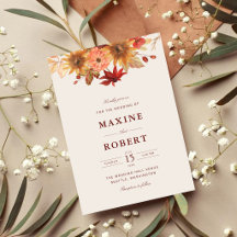 エレガントな紅葉の秋の結婚式