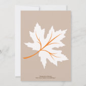エレガントな紅葉の結婚式リハーサルディナー 招待状 (裏面)