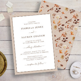 エレガントな紅葉の結婚式招待状 招待状