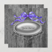 エレガントな納屋の木の パーティー招待状テンプレート 招待状 (正面/裏面)