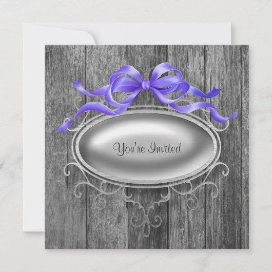 エレガントな納屋の木の パーティー招待状テンプレート 招待状 (正面)