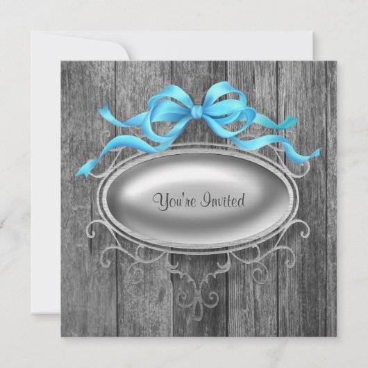 エレガントな納屋の木の パーティー招待状テンプレート 招待状 (正面)