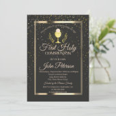 エレガントな紙吹雪、聖杯 初めての聖体拝領 招待状 (スタンド正面)