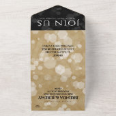 エレガントな紙婚式1周年記念祝賀会 オールインワン招待状 (外側)