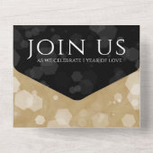 エレガントな紙婚式1周年記念祝賀会 オールインワン招待状 (裏面)