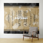 エレガントな紙婚式1周年記念祝賀会 タペストリー (インサイチュ(横))