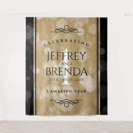 エレガントな紙婚式1周年記念祝賀会 タペストリー