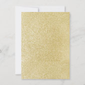 エレガントな紫と金のグリッター キンセアニエラ 招待状 (裏面)