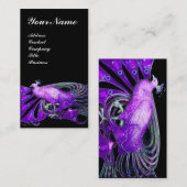 エレガントな紫のクジャク, 黒 名刺 (正面/裏面)