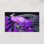 エレガントな紫のクジャク, 黒 名刺 (裏面)