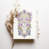 エレガントな紫のブーゲンビリアの結婚式 ライラック 招待状