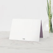 エレガントな紫の花のエンゲージメントパーティーお礼メッセージ サンキューカード (裏面)