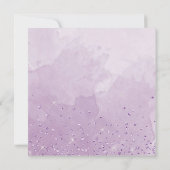 エレガントな紫の花のキンセアニェラ（スペイン語） 招待状 (裏面)