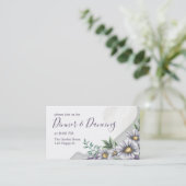 エレガントな紫の花の水彩ウェルカムカード エンクロージャーカード (スタンド正面)