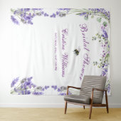 エレガントな紫の花エンゲージメントパーティーのタペストリー タペストリー (インサイチュ(横))