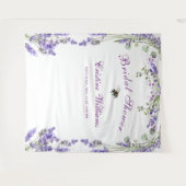 エレガントな紫の花エンゲージメントパーティーのタペストリー タペストリー (正面(横))