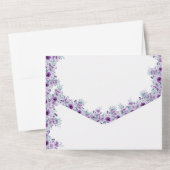 エレガントな紫の花 オールインワン招待状 (裏面)