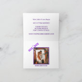 エレガントな紫の花 サンキューカード (内部)