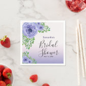 エレガントな紫の花 | ブライダルシャワー スタンダードカクテルナプキン (インサイチュ)