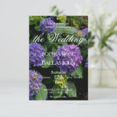 エレガントな紫ピンクのハイドランジアのウェディングテンプレート 招待状 (スタンド正面)