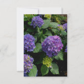エレガントな紫ピンクのハイドランジアのウェディングテンプレート 招待状 (裏面)