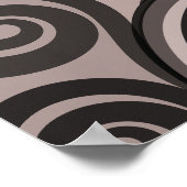 エレガントな紫灰色のシダの葉のカール ポスター (角)