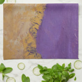 エレガントな紫色および金ゴールドの生地の台所タオル キッチンタオル (折り畳み)