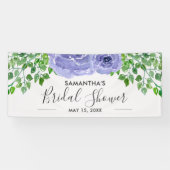 エレガントな紫色によっては|のブライダルシャワーが開花します 横断幕 (横)