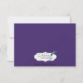 エレガントな紫色のゴシック様式優雅な結婚式の保存日付 セーブザデート (裏面)