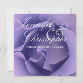 エレガントな紫色のバラの結婚式の保存日付の招待 セーブザデート (裏面)