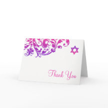 エレガントな紫色のピンクの華麗さバルミツワーは感謝していしています